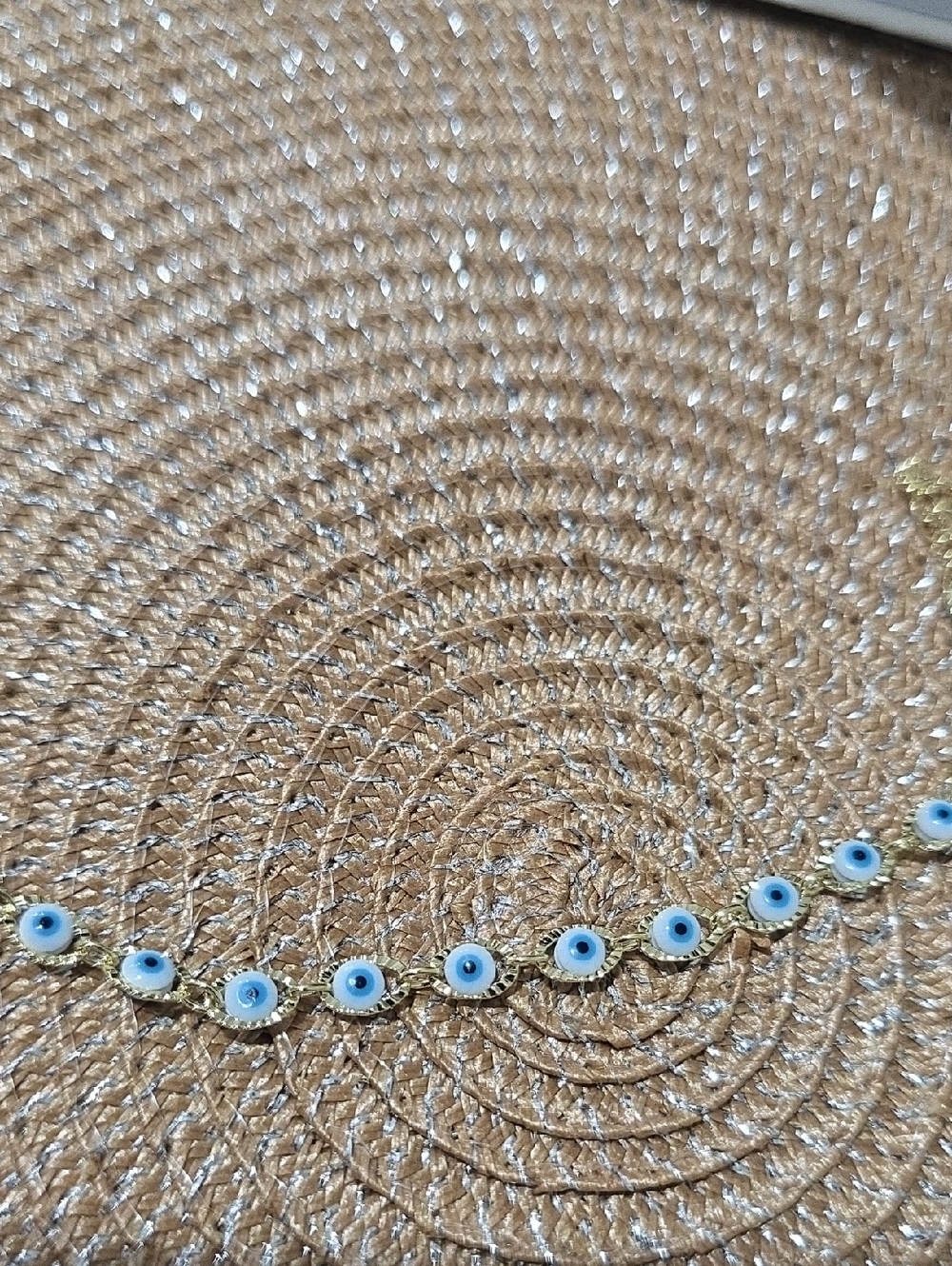 Evil Eye Bracelet in Light Blue and Gold - Women Jewelry